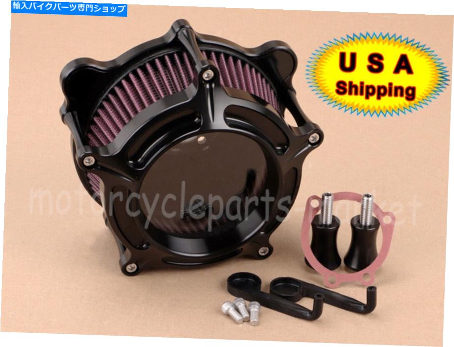Air Filter ハーレーダイナのスーパーグライドソフトアイル93-15のクラリティブラックエアクリーナーレッドフィルター Clarity Black Air Cleaner Red Filter For Harley Dyna Super Glide Softail 93-15【並行輸入品】