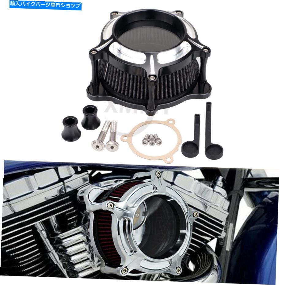 Air Filter ハーレートライグライドウルトラflhtcutg用エアクリーナーブラックインテークフィルターシステムキット Air Cleaner Black Intake Filter System Kit For Harley Tri Glide Ultra FLHTCUTG【並行輸入品】
