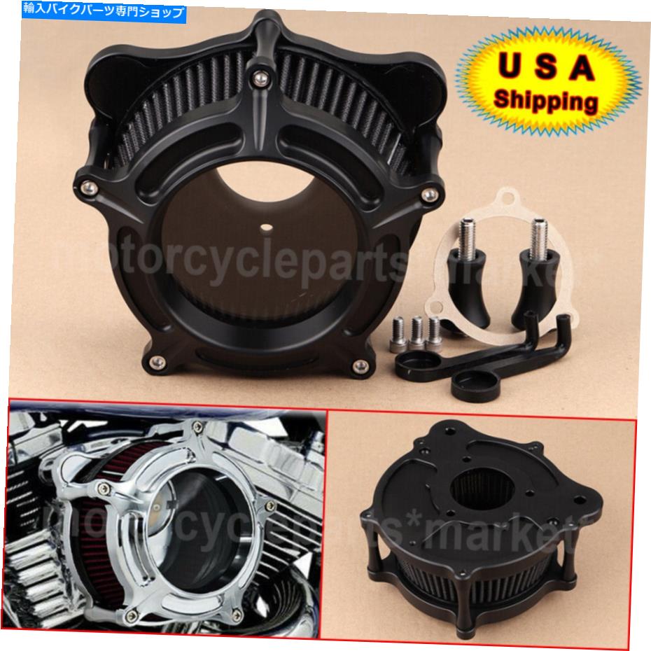 Air Filter マットブラッククリアエアクリーナーインテークフィルターキットハーレーソフトアイルストリートグライド Matte Black Clear Air Cleaner Intake Filter Kit For Harley Softail Street Glide【並行輸入品】|Us Custom Parts Shop USDM