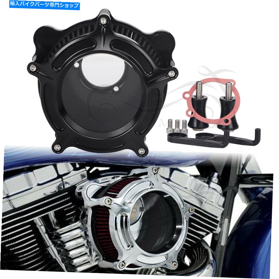 Air Filter ハーレーエレクトラストリートグライドダイナ用の黒い透明なエアクリーナー吸気フィルター Black Transparent Air Cleaner Intake Filter for Harley Electra Street Glide Dyna【並行輸入品】|Us Custom Parts Shop USDM