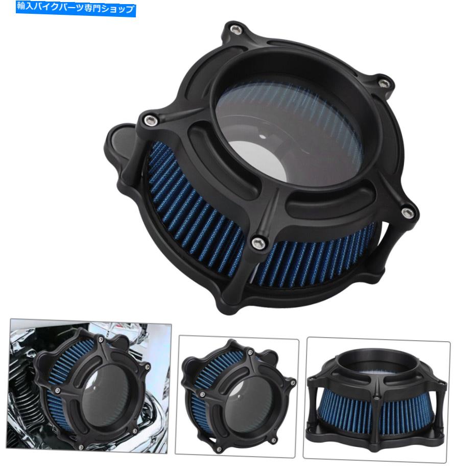 Air Filter ハーレーソフトアイルエレクトラロードグライド用マットブラックエアクリーナーブルーインテークフィルター Matte Black Air Cleaner Blue Intake Filter For Harley Softail Electra Road Glide【並行輸入品】|Us Custom Parts Shop USDM