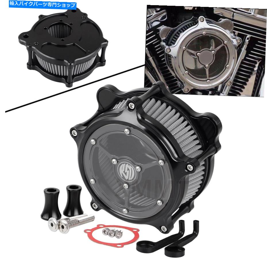 Air Filter ハーレーロードキングのエアクリーナーブラックインテークフィルターシステムキットefi flhri flhr Air Cleaner Black Intake Filter System Kit For Harley Road King EFI FLHRI FLHR【並行輸入品】