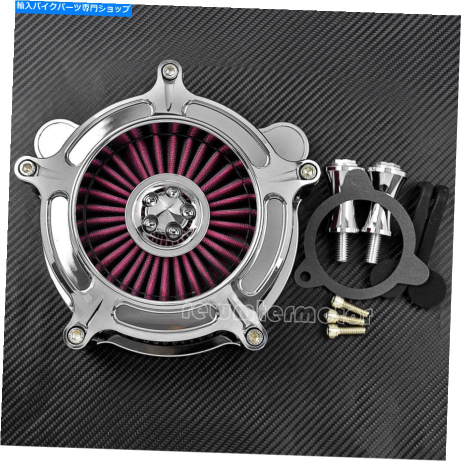 Air Filter クロムエアクリーナーレッドインテークフィルターハーレーツーリングトリック08-16ソフトイル Chrome Air Cleaner Red Intake Filter Fit For Harley Touring Trike 08-16 Softail【並行輸入品】｜Us Custom Parts Shop USDM