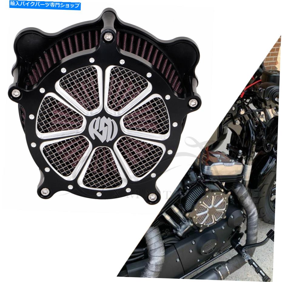 Air Filter ブラックRSDコントラストハーレーロードキングクラシック用のエアクリーナー吸気フィルター Black RSD Contrast Cut Air Cleaner Intake Filter For Harley Road King Classic【並行輸入品】|Us Custom Parts Shop USDM