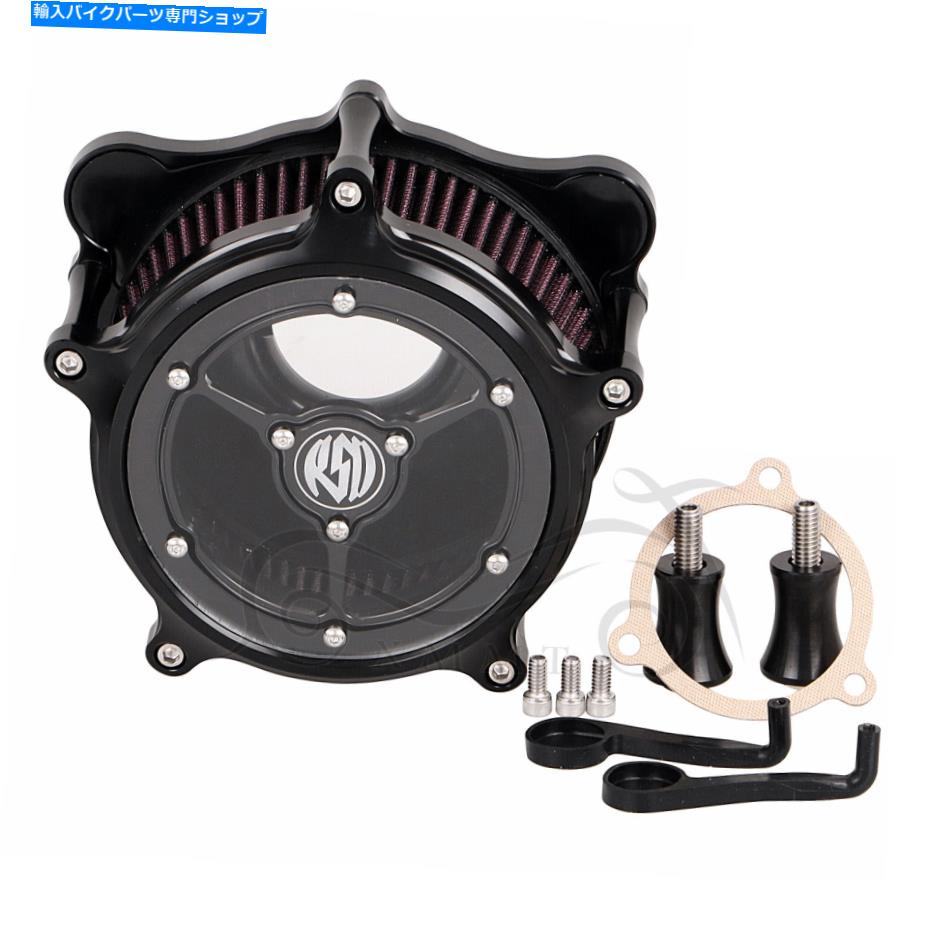 Air Filter ハーレーツーリングトリック08-16のためのエアクリーナー吸気フィルターキットを介して黒い Black See Through Air Cleaner Intake Filter Kit For Harley Touring Trike 08-16【並行輸入品】|Us Custom Parts Shop USDM