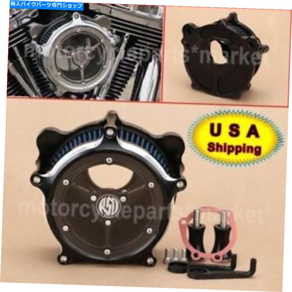 Air Filter ハーレーダイナファットボブソフトアイルロードグライド用のクリアエアクリーナーインテークブルーフィルター Clear Air Cleaner Intake Blue Filter For Harley Dyna Fat Bob Softail Road Glide【並行輸入品】