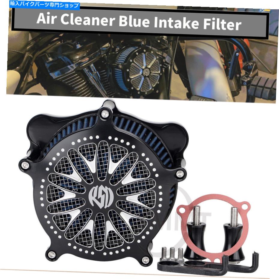 Air Filter ハーレーダイナエレクトラグライドクラシックflhtc用ブラックエアクリーナーインテークフィルターキット Black Air Cleaner Intake Filter Kit For Harley Dyna Electra Glide Classic FLHTC【並行輸入品】