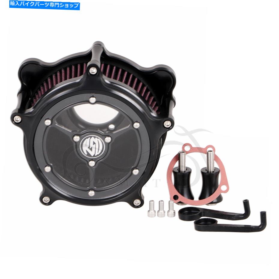 Air Filter ハーレーダイナストリートファットボブソフトアイルデュースのRSDエアクリーナーフィルターを介して見る See Through RSD Air Cleaner Filter For Harley Dyna Street Fat Bob Softail Deuce【並行輸入品】