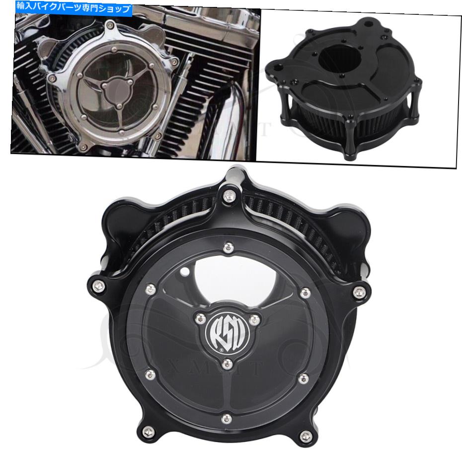 Air Filter ハーレーダイナのブラックRSDエアクリーナーフィルタースーパーグライドFXDソフトアイルデュースFXSTD Black RSD Air Cleaner Filter For Harley Dyna Super Glide FXD Softail Deuce FXSTD【並行輸入品】
