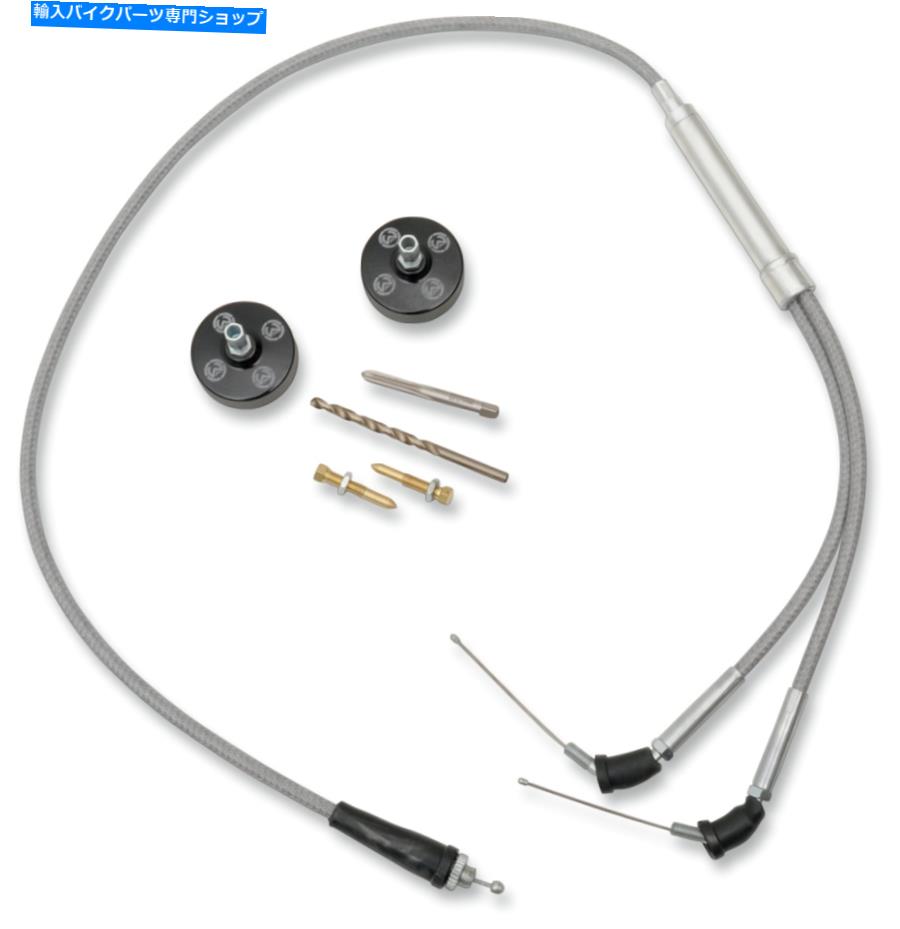 Carburetor ムースブラックキャブレターキャップキットWスチール編組ケーブルヤマハバンシー350 1987-06 Moose Black Carburetor Cap Kit w Steel Braided Cable Yamaha Banshee 350 1987-06【並行輸入品】