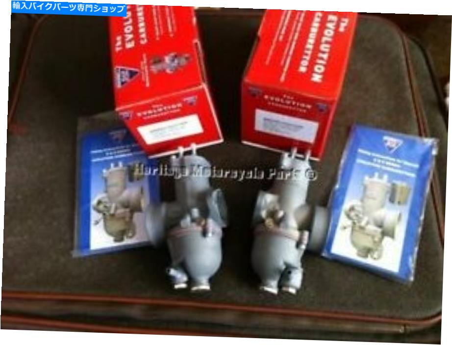 Carburetor 2 New Evolution Carburettorsシリーズ9 L Rサイド30mm Wassell BSA Triumph Norton + 2 new Evolution CARBURETTORS series 9 L R side 30mm Wassell BSA Triumph Norton +【並行輸入品】