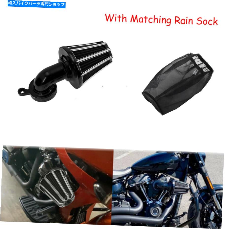 Air Filter CNC吸盤エアクリーナーインテークレインソックフィットハーレーツアーソフトアイル2000-2015 CNC Sucker Air Cleaner Intake Rain Sock Fit For Harley Touring Softail 2000-2015【並行輸入品】