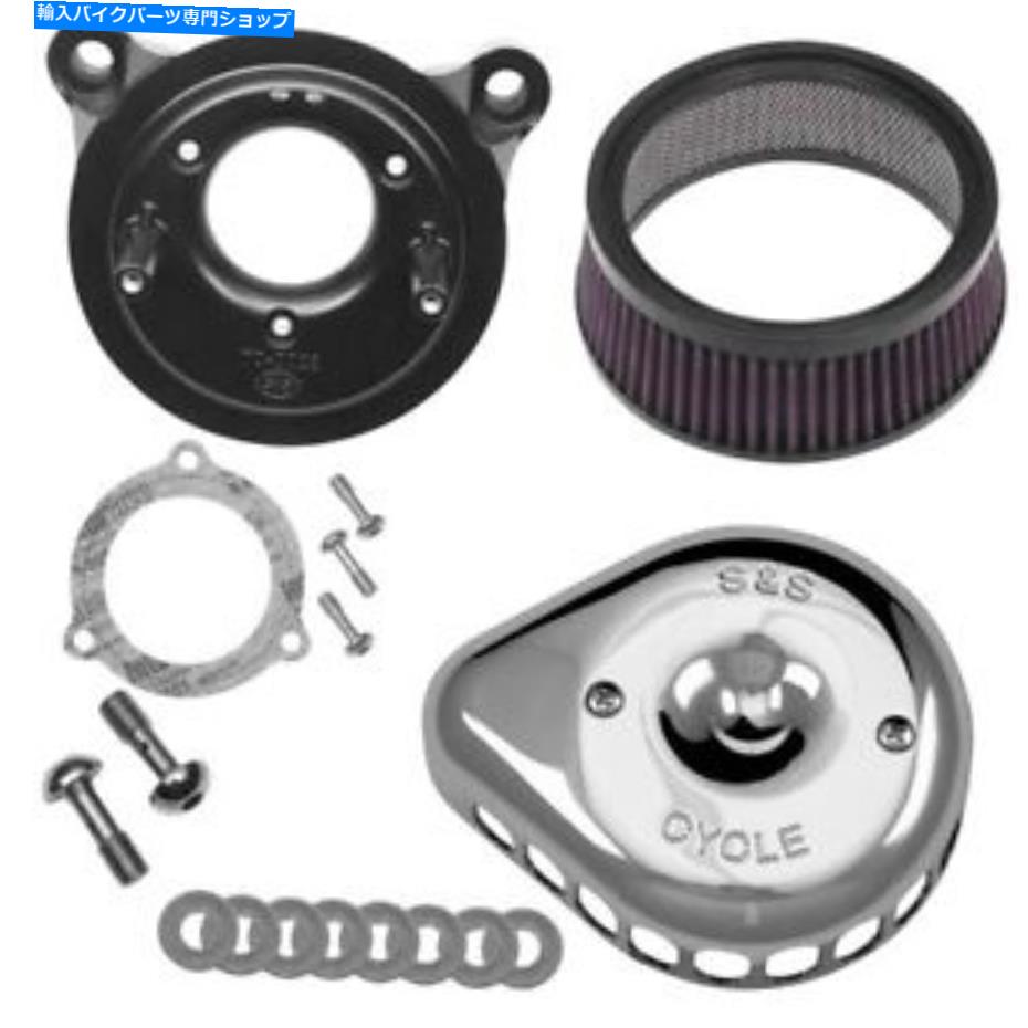 Air Filter S＆Sステルスミニティアドロップエアクリーナーキットクロム＃170-0437ハーレーデビッドソン S&S Stealth Mini Teardrop Air Cleaner Kit Chrome #170-0437 Harley Davidson【並行輸入品】