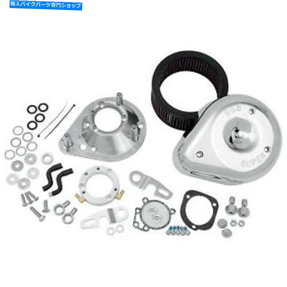 Air Filter S＆S Chrome Tear Tear Drop Air Cleaner Kit for Harley Sportster 91-06 W/ストックCV炭水化物 S&S Chrome Tear Drop Air Cleaner Kit for Harley Sportster 91-06 w/ Stock CV Carb【並行輸入品】