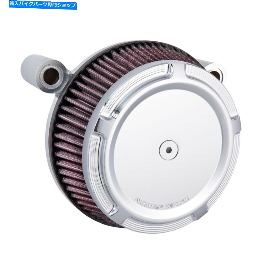 Air Filter Arlen Ness Chrome Big SuckerステージIエアクリーナー付きのエアクリーナーカバー99-17ツインカム Arlen Ness Chrome Big Sucker Stage I Air Cleaner w/ Beveled Cover 99-17 Twin Cam【並行輸入品】