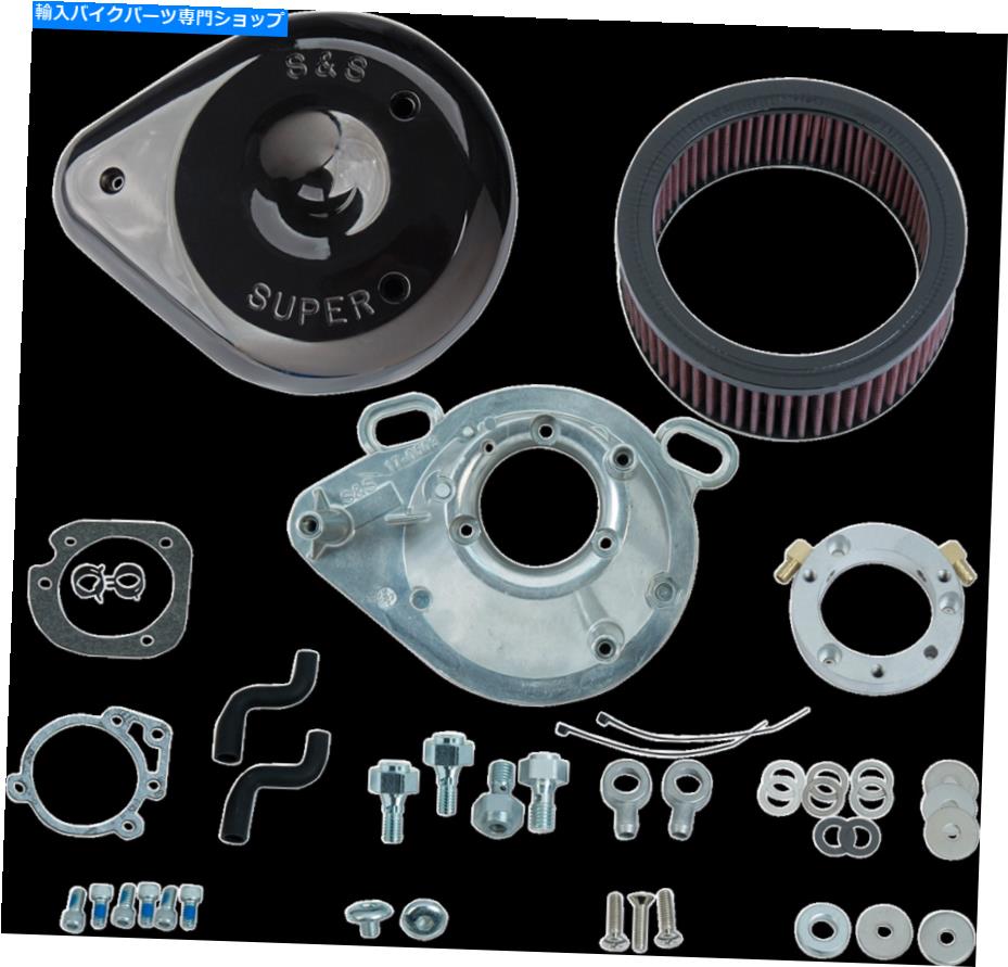 Air Filter S＆Sサイクル170-0304B Teardrop Air Cleaner Kit Black S & S Cycle 170-0304B Teardrop Air Cleaner Kit Black【並行輸入品】