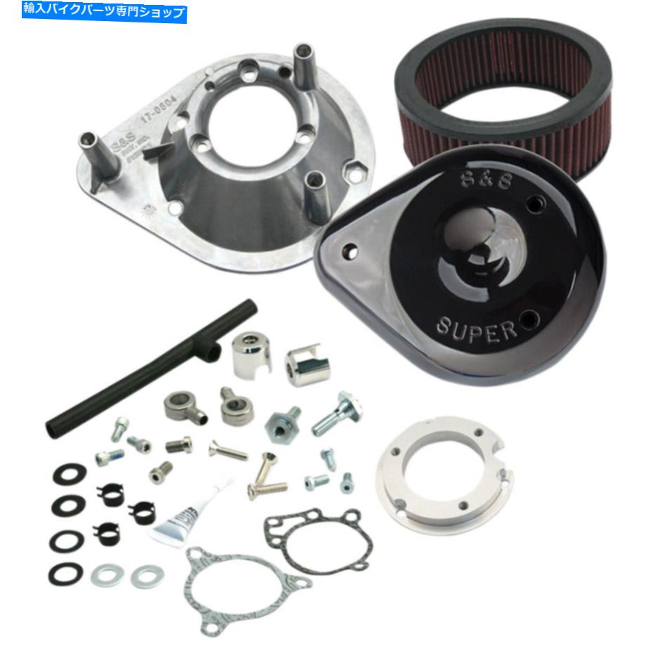Air Filter S＆Sサイクルエアクリーナーティアドロップ17ソフトエイル（黒）170-0312B S&S Cycle Air Cleaner Tear-Drop 17 Softail (Black) 170-0312B【並行輸入品】