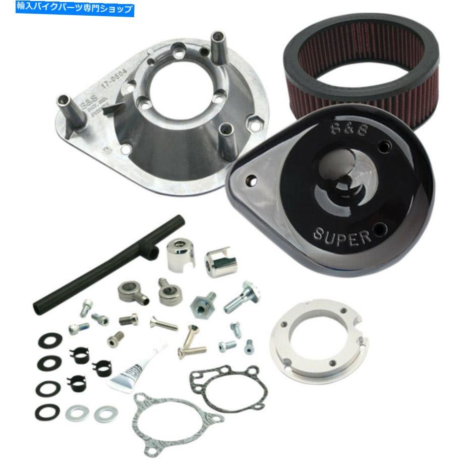 Air Filter S＆Sブラックティアドロップエアクリーナー2008-16ハーレーツーリング＆2016年のソフトアイルFXDLS S&S Black Teardrop Air Cleaner 2008-16 Harley Touring & 2016-Up Softail FXDLS【並行輸入品】