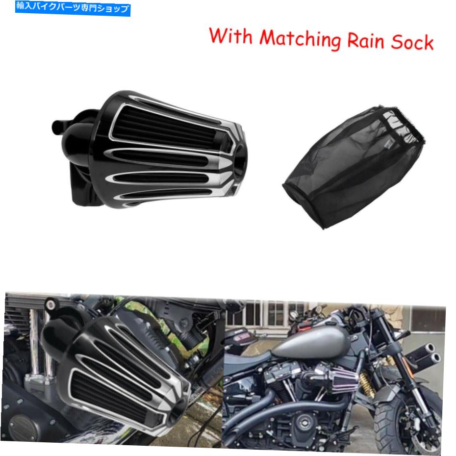 Air Filter ブラックCNCステージ1エアクリーナーフィルターフィルターハーレーツーリング17-21にフィット Black CNC Stage 1 Air Cleaners Filters w/Rain Sock Fit For Harley Touring 17-21【並行輸入品】｜Us Custom Parts Shop USDM