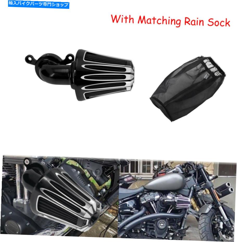 Air Filter ブラックCNCステージ1エアクリーナーフィルターフィルターハーレーツーリング00-07にフィットします Black CNC Stage 1 Air Cleaners Filters w/Rain Sock Fit For Harley Touring 00-07【並行輸入品】｜Us Custom Parts Shop USDM 79,860円