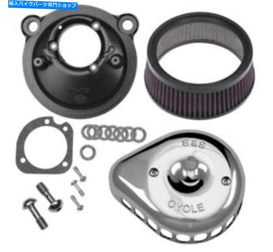 Air Filter S＆S 170-0439Cクロムステルスミニティアドロップエアクリーナー07-19ハーレーXLスポーツスター S&S 170-0439C Chrome Stealth Mini Teardrop Air Cleaner 07-19 Harley XL Sportster【並行輸入品】