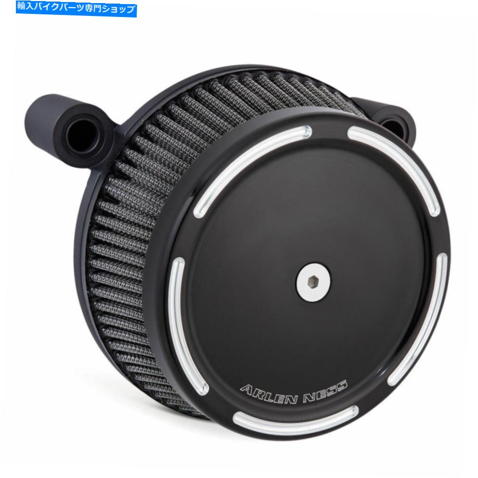 Air Filter アーレンネスブラックビッグサッカーステージIエアクリーナースロットトラックカバー93-99 EVO B/T Arlen Ness Black Big Sucker Stage I Air Cleaner Slot Track Cover 93-99 EVO B/T【並行輸入品】