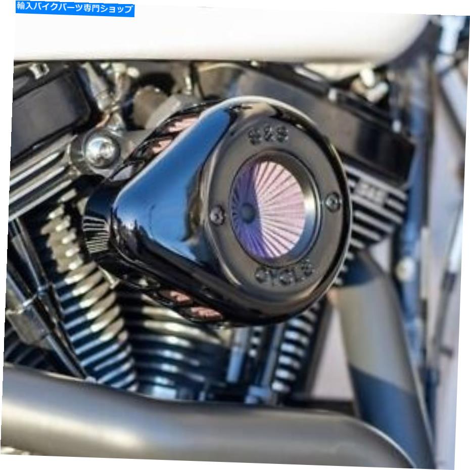 Air Filter S＆Sサイクルステルスエアスティンガーキットブラックティアドロップハーレービッグツインカム08-17 S&S Cycle Stealth Air Stinger Kit Black Teardrop Harley Big Twin Cam 08-17【並行輸入品】