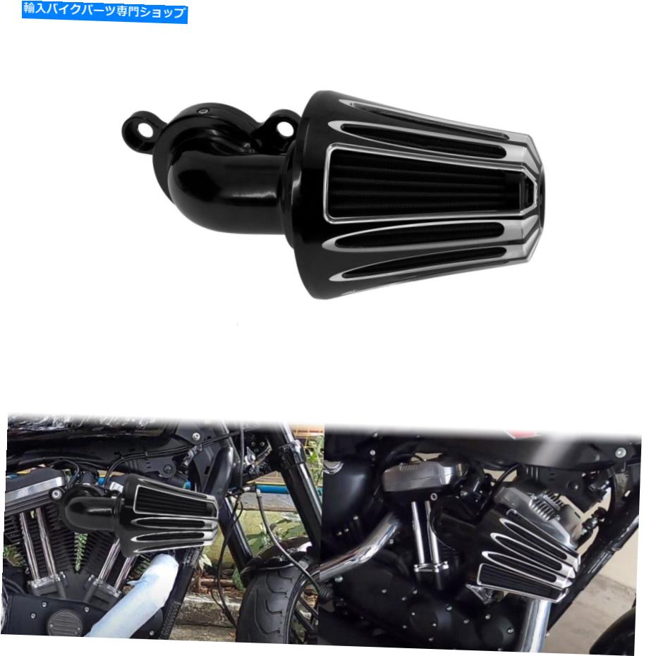 Air Filter CNCカットブラック逆エアクリーナーグレーインテークハーレーツアー08-16ダイナにフィット CNC Cut Black Inverted Air Cleaner Grey Intake Fit For Harley Touring 08-16 Dyna【並行輸入品】
