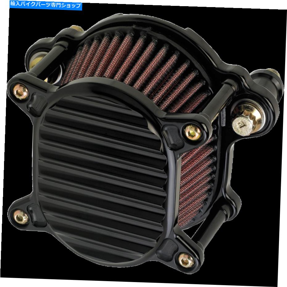 Air Filter ジョーカーマシン-021661-オメガエアクリーナーアセンブリ、フィン付き - 黒陽極酸化 Joker Machine - 021661 - Omega Air Cleaner Assembly, Finned - Black Anodized【並行輸入品】