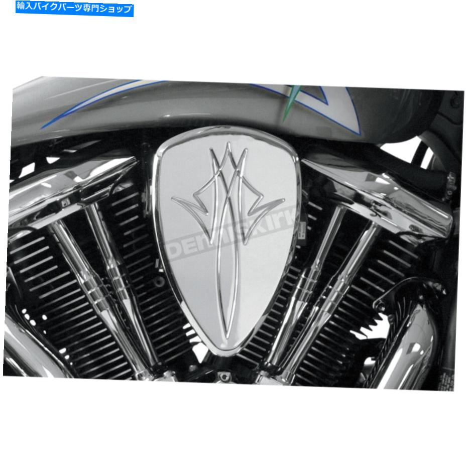 Air Filter バロンカスタムピンストリップクロムビッグエアキット-BA-2080-13（CAに船はありません） Baron Custom Pinstrip Chrome Big Air Kit - BA-2080-13 (no ship to CA)【並行輸入品】