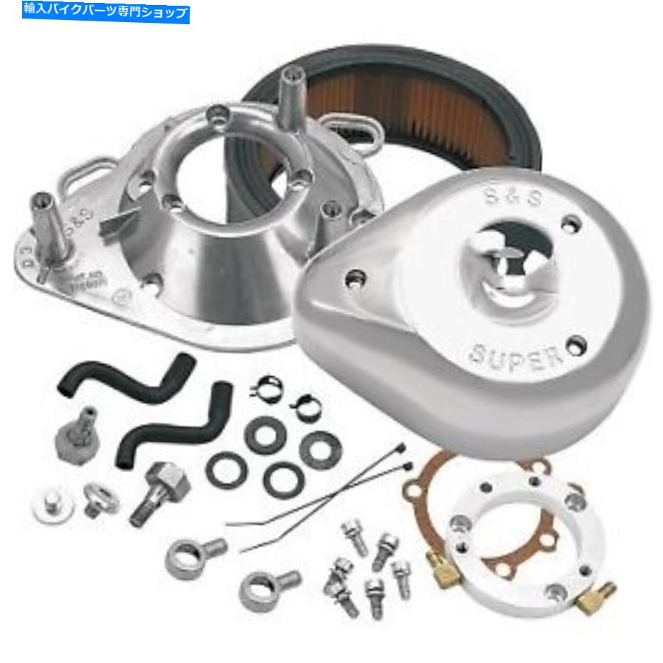 Air Filter S＆S Chrome Tear Tear Drop Air Cleaner Kit for Harley 93-06 Big Twin w/ stock CV炭水化物 S&S Chrome Tear Drop Air Cleaner Kit for Harley 93-06 Big Twin w/ Stock CV Carb【並行輸入品】