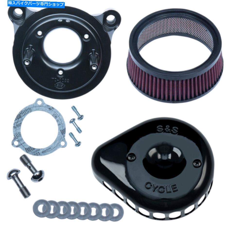 Air Filter S＆Sサイクルエアクリーナーワイヤーによるマウントスロットル-16（黒）170-0438 S&S Cycle Air Cleaner Mounted Throttle By Wire - 16 (Black) 170-0438【並行輸入品】