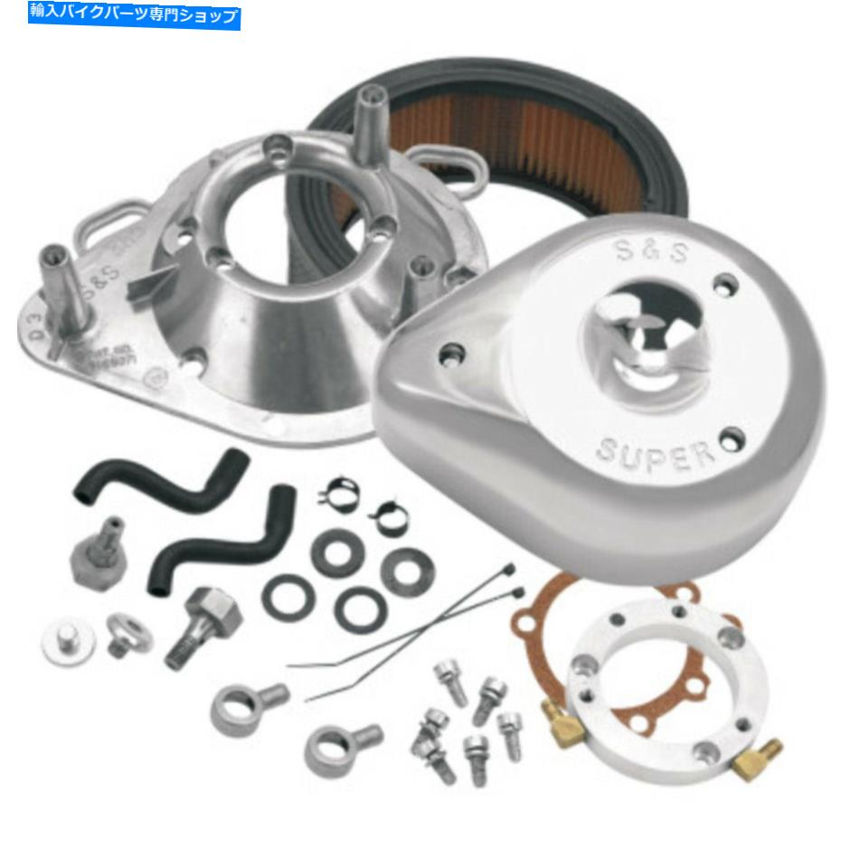 Air Filter S＆Sサイクルティアドロップクロムエアクリーナーフィルターフィルターキット93-06ハーレービッグツインCV炭水化物 S&S Cycle Tear Drop Chrome Air Cleaner Filter Kit 93-06 Harley Big Twin CV Carb【並行輸入品】