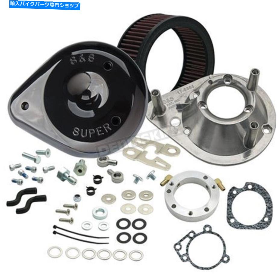 Air Filter S＆Sサイクルグロスブラックティアドロップエアクリーナーキット-170-0312B（CAへの船なし） S&S Cycle Gloss Black Teardrop Air Cleaner Kit - 170-0312B (no ship to CA)【並行輸入品】