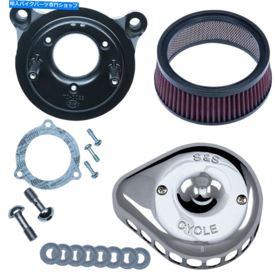 Air Filter S＆Sツアー/ソフトアイルクロムミニティアドロップステルスエアクリーナー2008-16ハーレー S&S Touring/Softail Chrome Mini Teardrop Stealth Air Cleaner 2008-16 Harleys【並行輸入品】 76,351円