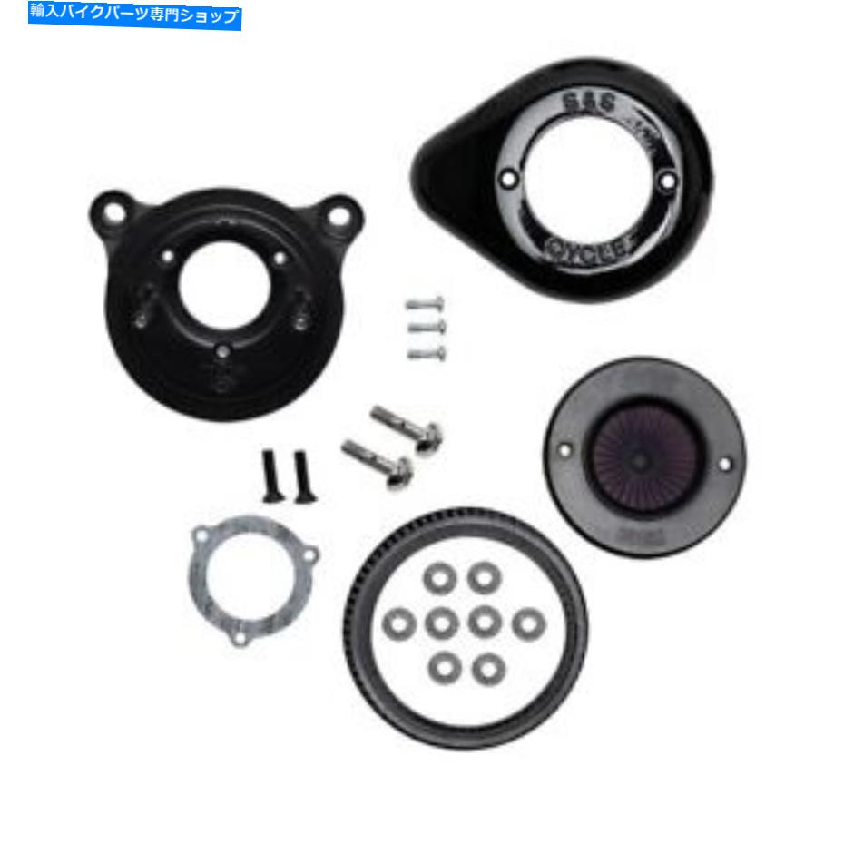 Air Filter S＆Sステルスエアスティンガーティアドロップエアクリーナーキットブラック170-0722aハーレーデビッドソン S&S Stealth Air Stinger Teardrop Air Cleaner Kit Black 170-0722A Harley Davidson【並行輸入品】