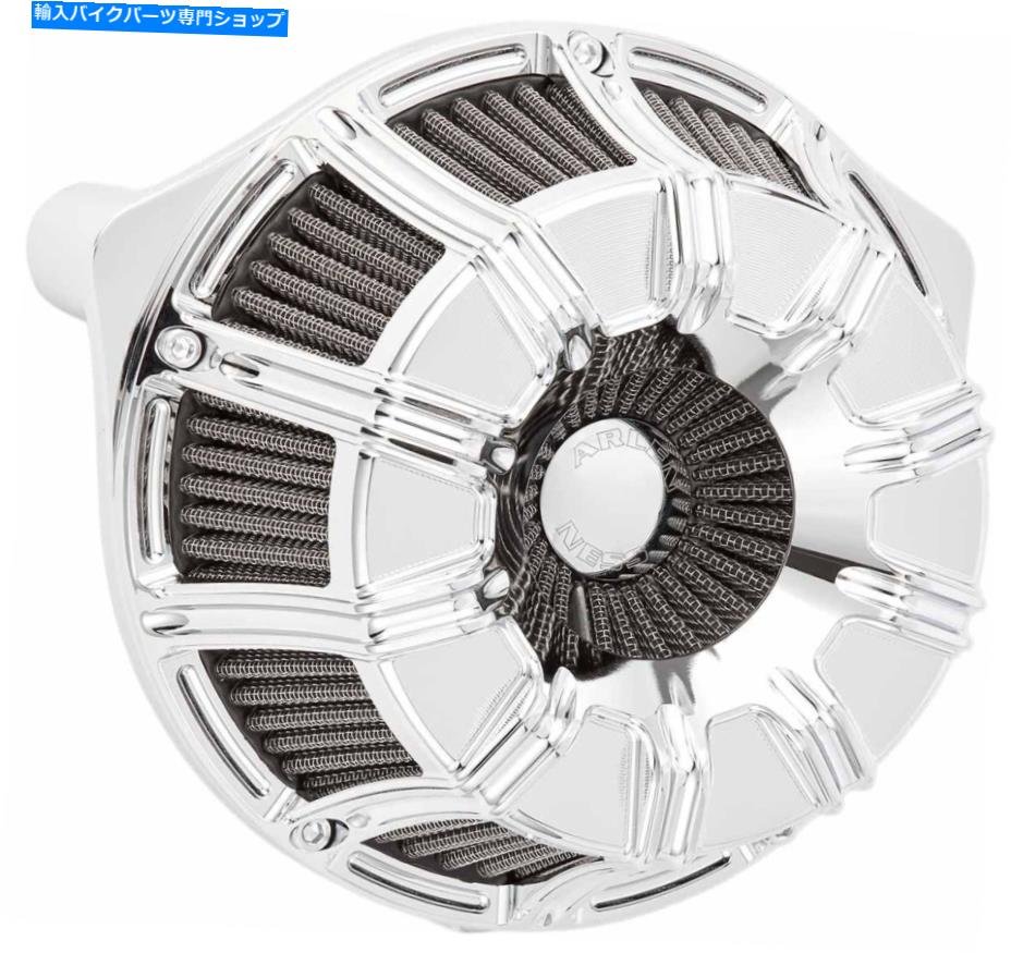 Air Filter アーレンネス逆シリーズ10ゲージエアクリーナーキット-Chrome -18-942 Arlen Ness Inverted Series 10-Gauge Air Cleaner Kit - Chrome - 18-942【並行輸入品】