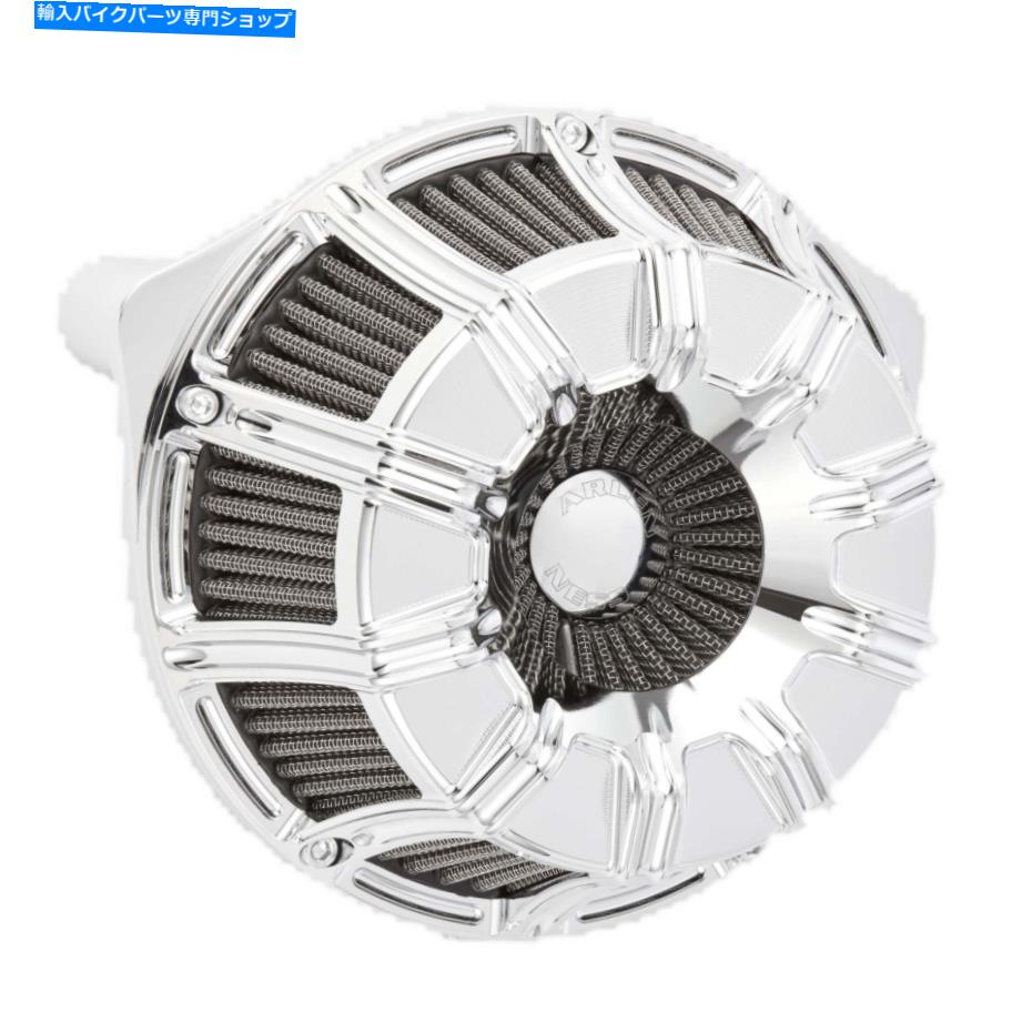 Air Filter アーレンネスクロム逆シリーズ10ゲージステージ1エアクリーナーハーレー01-17 T/C Arlen Ness Chrome Inverted Series 10-Gauge Stage 1 Air Cleaner Harley 01-17 T/C【並行輸入品】