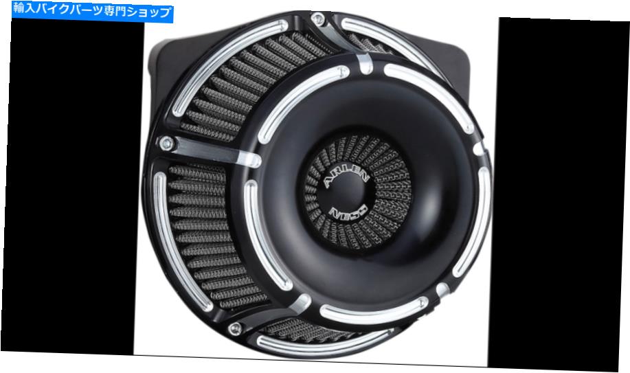 Air Filter アーレンネススロットトラックエアクリーナーフィルターキットブラックハーレーXLスポーツスター'91+エボ Arlen Ness Slot Track Air Cleaner Filter Kit Black Harley XL Sportster '91+ Evo【並行輸入品】