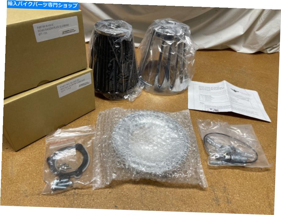 Air Filter アーレンネスクロムディープカットモンスターサッカーエアクリーナーキット付きカバー-81-019 ARLEN NESS Chrome Deep Cut Monster Sucker Air Cleaner Kit w/Cover - 81-019【並行輸入品】