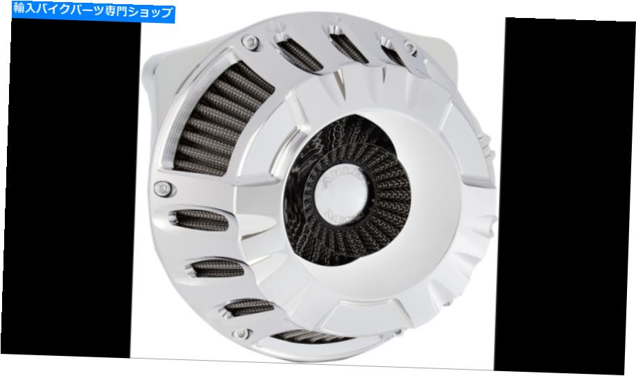 Air Filter アーレンネスディープカットインバートフィルターキットクロムハーレーツアーソフトアイルダイナ08-17 Arlen Ness Deep Cut Inverted Filter Kit Chrome Harley Touring Softail Dyna 08-17【並行輸入品】