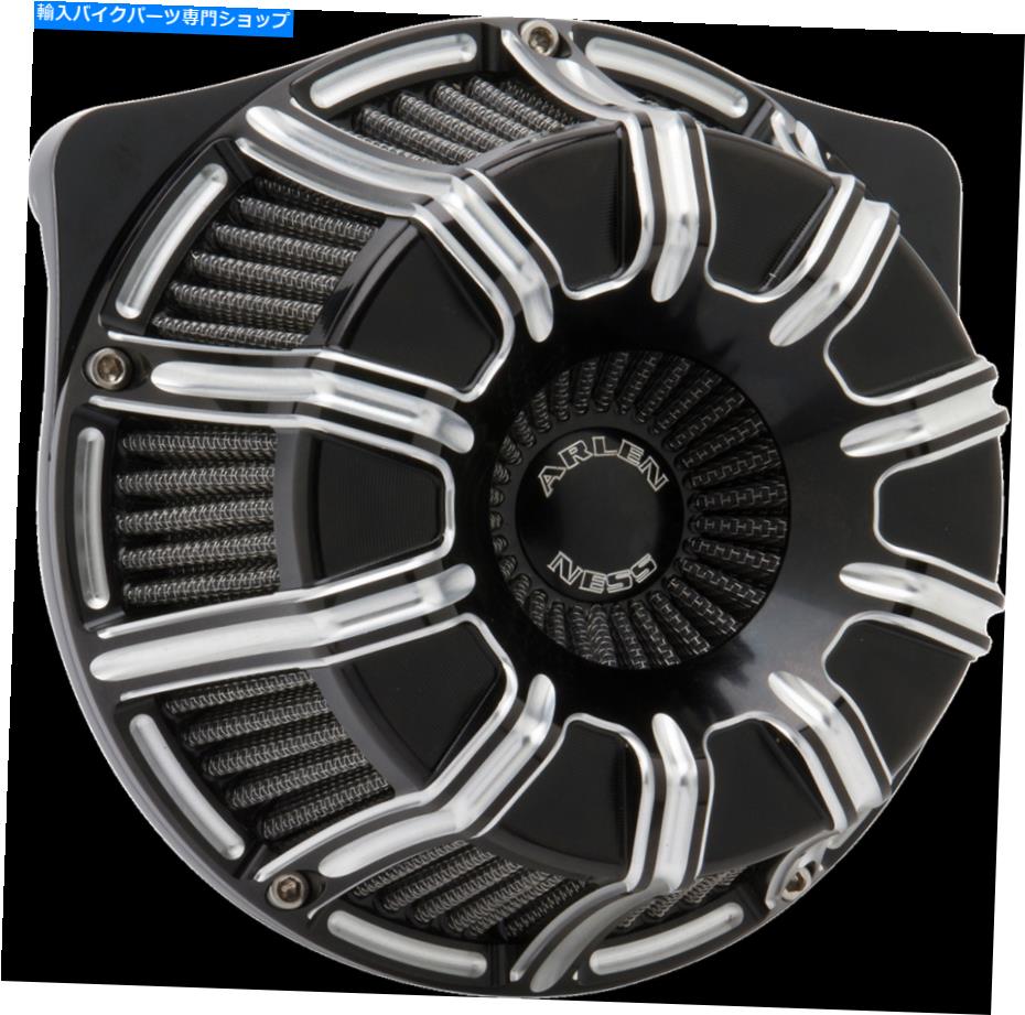 Air Filter Arlen Ness 18-947 Vツインブラック10ゲージ用の逆シリーズエアクリーナーキット Arlen Ness 18-947 Inverted Series Air Cleaner Kits for V-Twin Black 10-Gauge【並行輸入品】