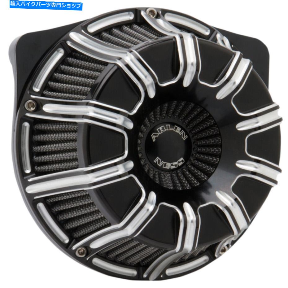 Air Filter アーレンネスエアクリーナー10ゲージビッグツイン（ブラック）18-943 Arlen Ness Air Cleaner 10 Gauge Big Twin (Black) 18-943【並行輸入品】