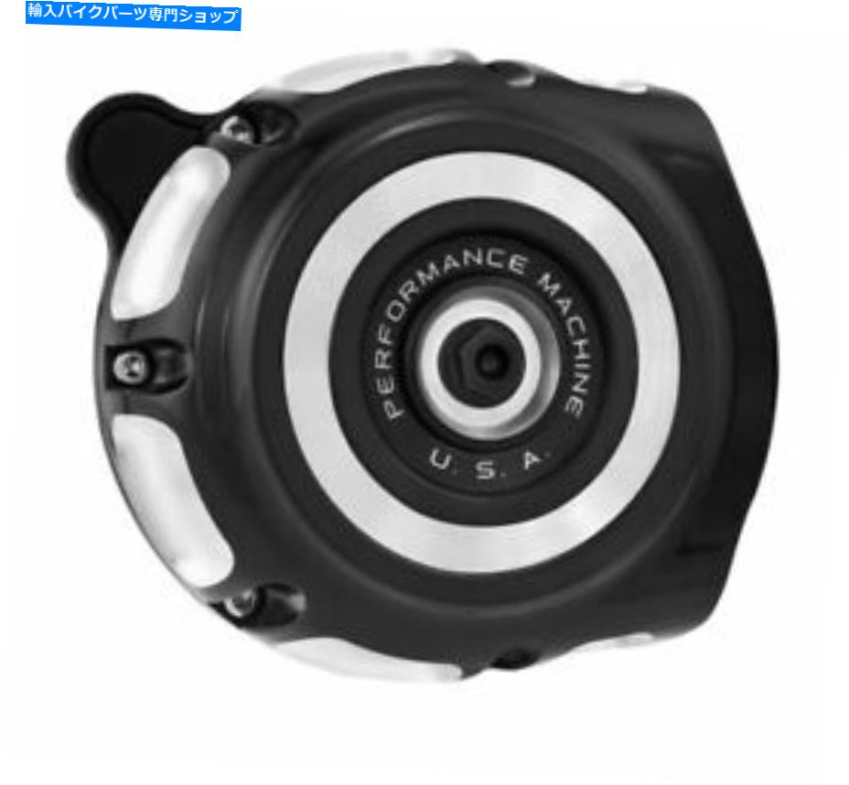 Air Filter パフォーマンスマシン0206-2132-BMビンテージエアクリーナーブラック/シルバー Performance Machine 0206-2132-BM Vintage Air Cleaner Black/Silver【並行輸入品】