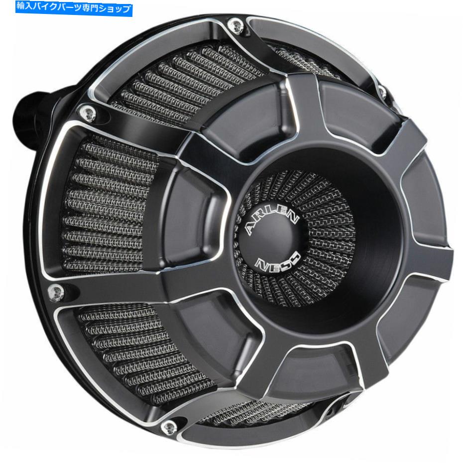 Air Filter ハーレーFXSBソフトエイルブレイクアウト13-14ベベル逆エアクリーナーブラックアーレンネス Harley FXSB Softail Breakout 13-14Beveled Inverted Air Cleaner Black Arlen Ness【並行輸入品】