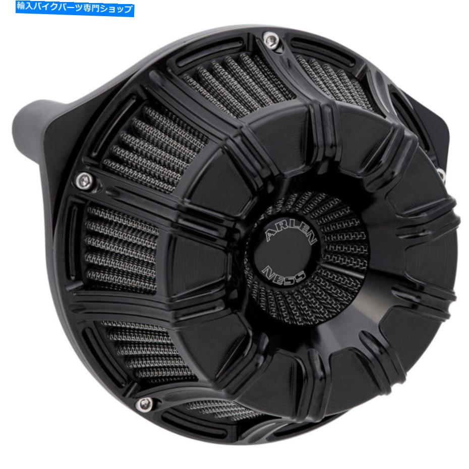 Air Filter アーレンネス逆吸盤エアクリーナー（黒）600-009 Arlen Ness Inverted Sucker Air Cleaner (Black) 600-009【並行輸入品】