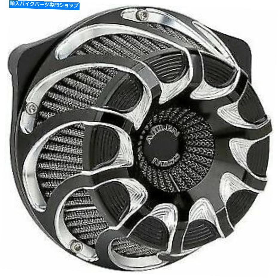 Air Filter アーレンネスブラックドリフト逆シリーズエアクリーナーキットハーレー1010-2446 Arlen Ness Black Drift Inverted Series Air Cleaner Kit for Harley 1010-2446【並行輸入品】