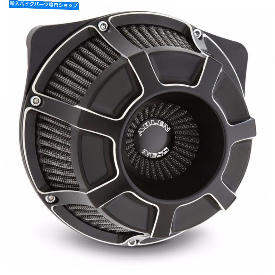 Air Filter アーレンネスブラックベベルエアクリーナー逆吸盤ハーレービッグツイン99-17 Arlen Ness Black Beveled Air Cleaner Inverted Big Sucker Harley Big Twin 99-17【並行輸入品】