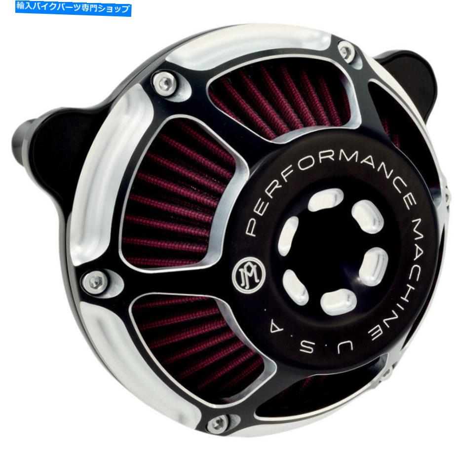 Air Filter パフォーマンスマシンmaxhpブラックコントラストカットエアクリーナーハーレーCV EFI 93-15 Performance Machine MaxHP Black Contrast Cut Air Cleaner Harley CV EFI 93-15【並行輸入品】|Us Custom Parts Shop USDM