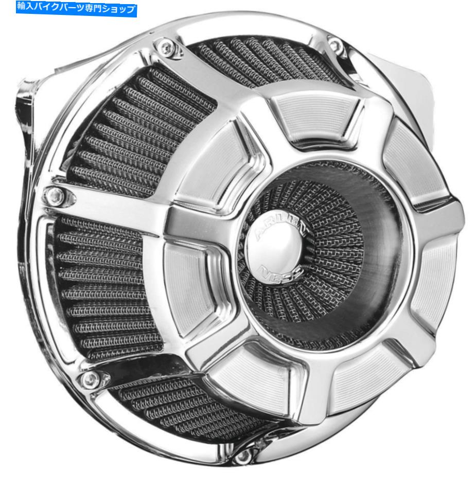 Air Filter Arlen Ness倒立シリーズBeveled Chrome Air Cleaner 18-936 Arlen Ness Inverted Series Beveled Chrome Air Cleaner 18-936【並行輸入品】